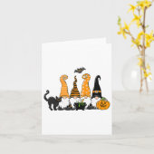 Herfst Halloween Gnomen Schattigee herfst pompoen  Kaart (Gele Bloem)
