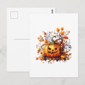 herfst Halloween grappige pompoen Briefkaart (Voorkant / Achterkant)