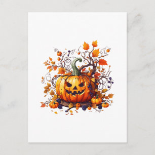 herfst Halloween grappige pompoen Briefkaart