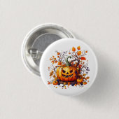 herfst Halloween grappige pompoen Ronde Button 3,2 Cm (Voorkant /achterkant)