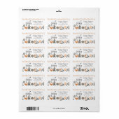 Herfst Halloween Maan Vleermuis Geest Etiket (Full Sheet)