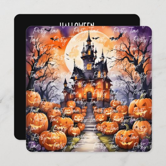 Herfst Halloween Modern Pumpkin Collectie Kaart (Voorkant / Achterkant)
