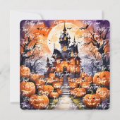 Herfst Halloween Modern Pumpkin Collectie Kaart (Voorkant)