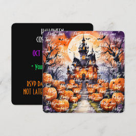 Herfst Halloween Modern Pumpkin Collectie Kaart