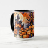 Herfst Halloween Modern Pumpkin Collectie Mok (Voorkant links)