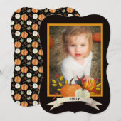 Herfst Halloween of Thanksgiving Pumpkin Lijst Kaa Feestdagenkaart (Voorkant / Achterkant)