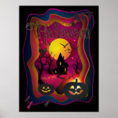 Herfst Halloween Party "trick or treat" grappig Poster (Voorkant)