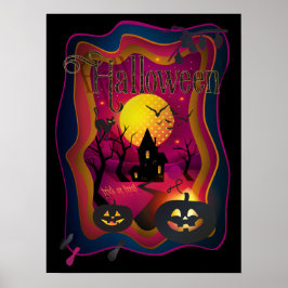Herfst Halloween Party "trick or treat" grappig Poster