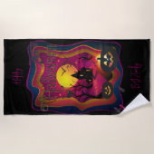 Herfst Halloween Party "trick or treat" grappig Strandlaken (Voorkant)