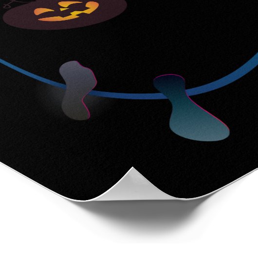 Herfst Halloween Party "trick or treat" grappige k Poster (Hoek)