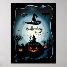 Herfst Halloween Party "trick or treat" grappige k Poster