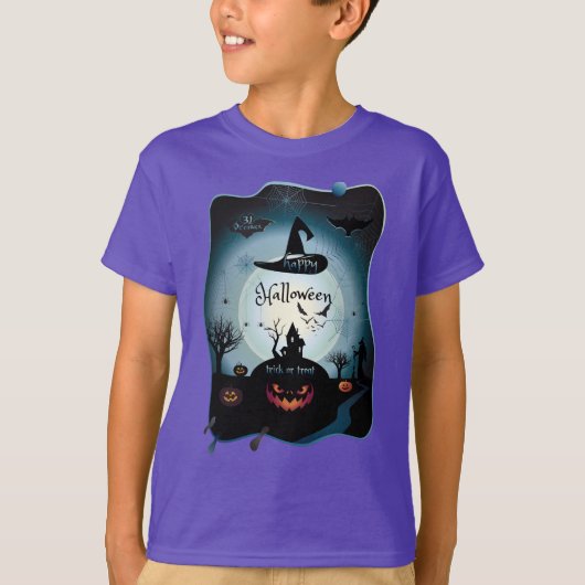 Herfst Halloween Party "trick or treat" grappige k T-shirt (Voorkant)