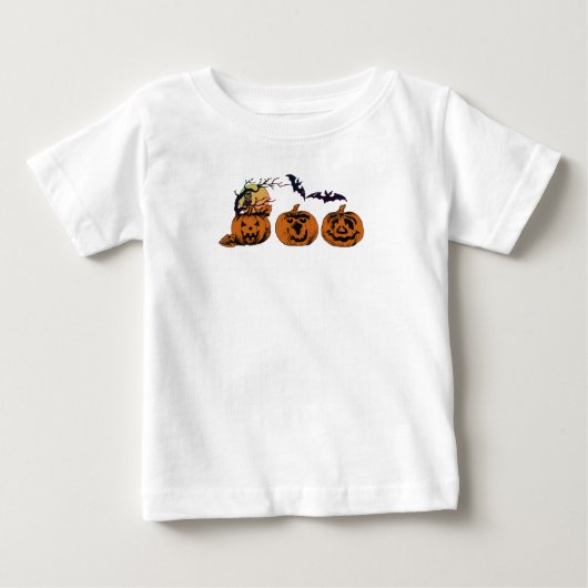 Herfst/Halloween/pompoen Baby T-Shirt (Voorkant)