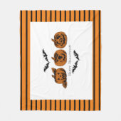 Herfst/Halloween/pompoen Fleece Deken (Voorkant)