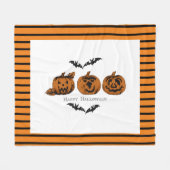 Herfst/Halloween/pompoen Fleece Deken (Voorkant (Horizontaal))