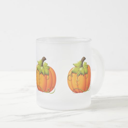 Herfst/Halloween Pompoen Gebeugelde Mok (Voorkant rechts)