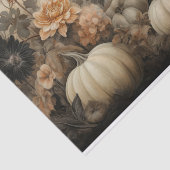 Herfst Halloween Pompoen met Bloemen Decoupage Tissuepapier (Detail)