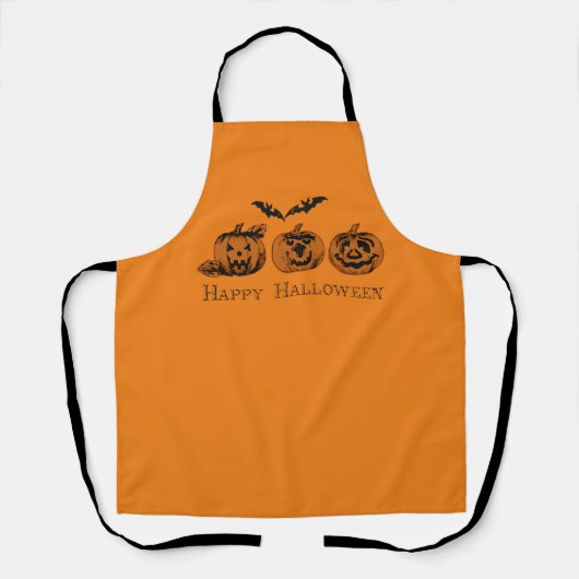 Herfst/Halloween/pompoen Schort (Voorkant)