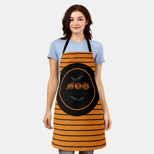 Herfst/Halloween/pompoen Schort (Gedragen)