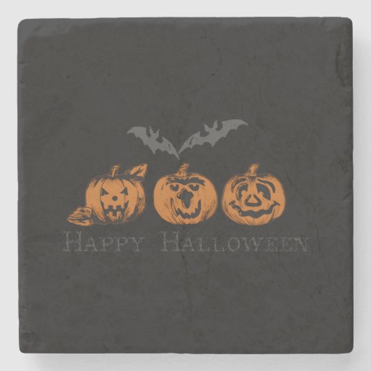 Herfst/Halloween/pompoengesteente Onderzetter (Voorkant)