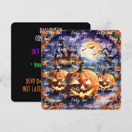 Herfst Halloween Populair Pompoen Collectie Kaart
