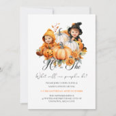 Herfst Halloween Pumpkin Baby Geslacht onthullen Kaart (Voorkant)