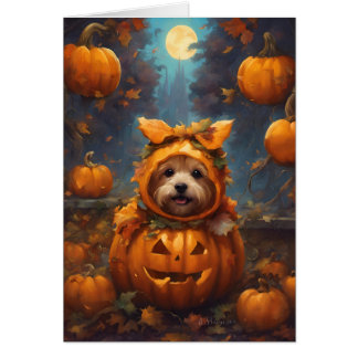 Herfst Halloween Pumpkin Puppy Schattige