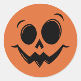 Herfst Halloween Pumpkin Ronde Sticker