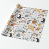 herfst Halloween spookpakpapier Cadeaupapier (Uitgerold)
