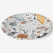 Herfst Halloween spookpakpapier Papieren Bordje (Gekanteld)