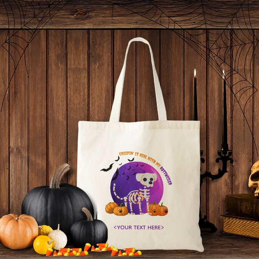 Herfst Halloween Spooky Trick or treat Canvas tas