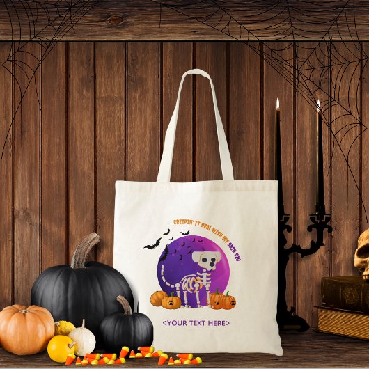 Herfst Halloween Spooky Trick or treat Canvas tas
