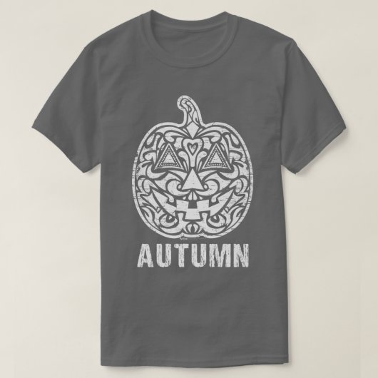herfst Halloween Sugar Skull Design Premiu T-shirt (Design voorkant)
