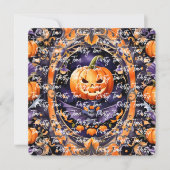 Herfst Halloween Trendy Pompoen Collectie Kaart (Voorkant)