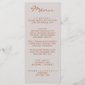 Herfst Hand Geschreven Aarde Pinstripes Bruiloft Menu (Voorkant)