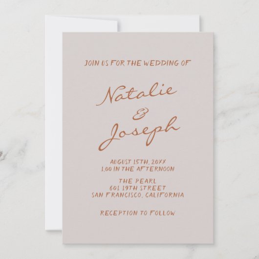 herfst hand geschreven krijtstrepen grillige bruil kaart (Voorkant)