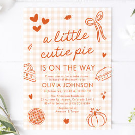 Herfst Hand getekend een beetje Cutie Pie Baby sho Kaart