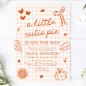 Herfst Hand getekend een beetje Cutie Pie Baby sho Kaart