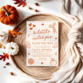 Herfst Hand getekend een beetje Cutie Pie Baby sho Kaart