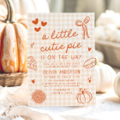 Herfst Hand getekend een beetje Cutie Pie Baby sho Kaart