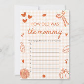 Herfst hand getekend hoe oud was het mama spel kaart (Voorkant)