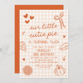 Herfst Hand getekend onze kleine schatje taart 2e Kaart (Voorkant / Achterkant)