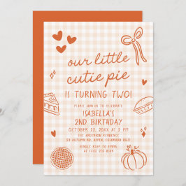 Herfst Hand getekend onze kleine schatje taart 2e  Kaart