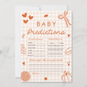 Herfst Hand Getrokken Baby Voorspelling Baby showe Kaart (Voorkant)