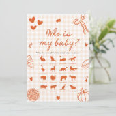 Herfst Hand getrokken Cutie Pie Wie is mijn Baby s Kaart (Staand voorkant)