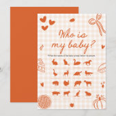 Herfst Hand getrokken Cutie Pie Wie is mijn Baby s Kaart (Voorkant / Achterkant)