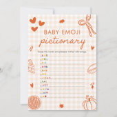 Herfst Hand getrokken Italiaans Baby Emoji Piction Kaart (Voorkant)
