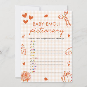 Herfst Hand getrokken Italiaans Baby Emoji Piction Kaart