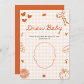 Herfst Hand getrokken Italiaans Baby shower Draw B Kaart (Voorkant / Achterkant)