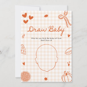 Herfst Hand getrokken Italiaans Baby shower Draw B Kaart